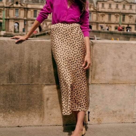Sézane Sandy Skirt Leopard Print - Picture 1 of 9